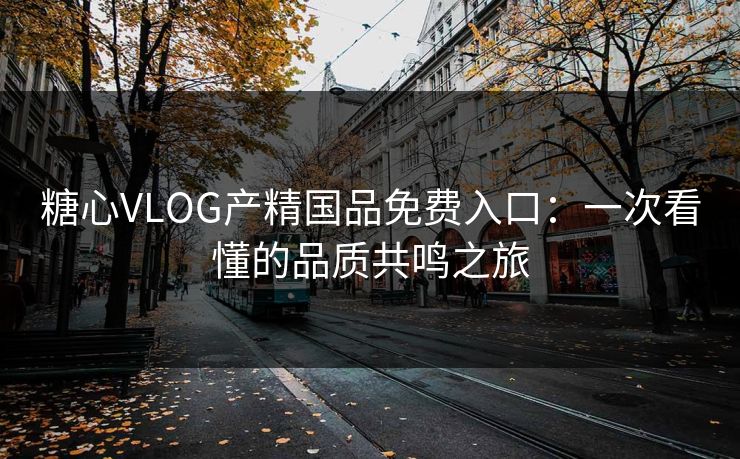糖心VLOG产精国品免费入口:一次看懂的品质共鸣之旅 糖心VLOG产精国品免费入口:一次看懂的品质共鸣之旅