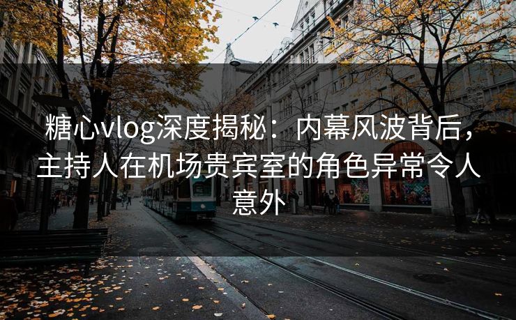 糖心vlog深度揭秘:内幕风波背后,主持人在机场贵宾室的角色异常令人意外 糖心vlog深度揭秘:内幕风波背后,主持人在机场贵宾室的角色异常令人意外